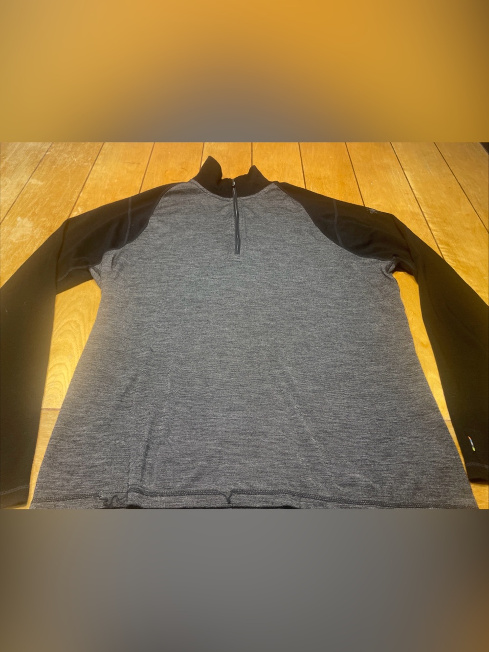 Smartwool Men's Gray and Black Half-Zip Pullover 100% Merino Wool Size XL